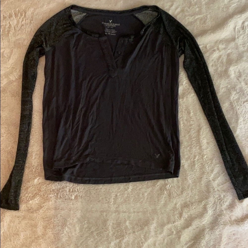 Bling baseball long sleeve tee